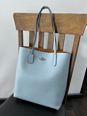 Coach Thea Light Blue Pebble Leather Tote Bag Style #M2339-CP037